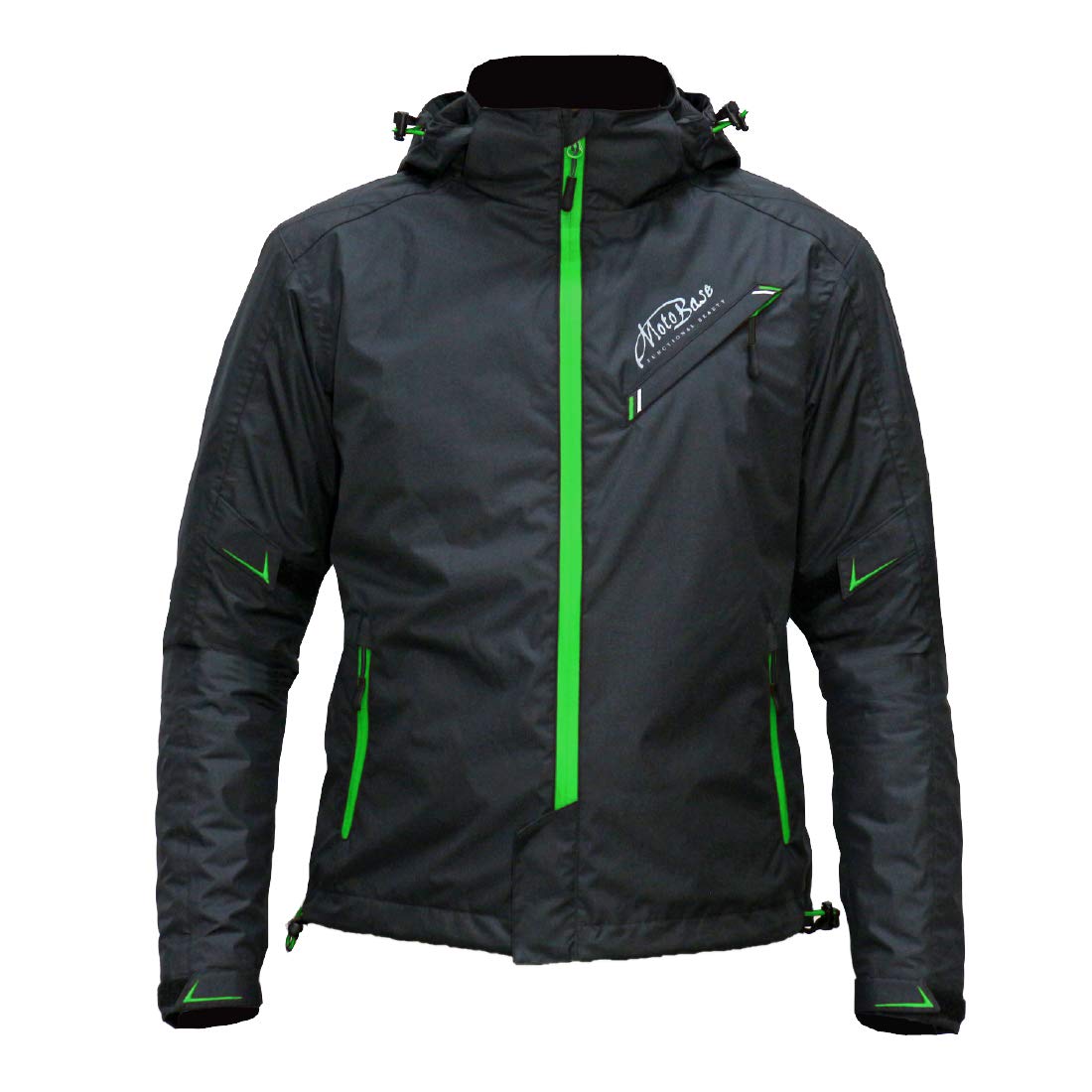 

MOTO BASE Model Windproof and Waterproof Motorcycle Windbreaker Spring/Autumn Jacket/Protection Jacket/MBWB-01 (Black/Green/LL)