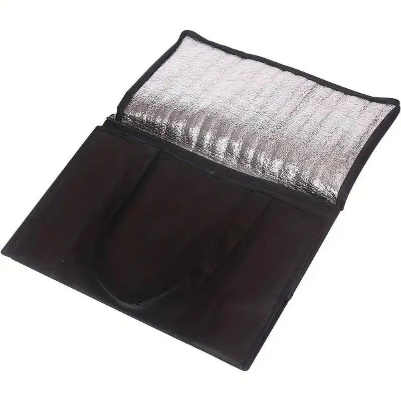 Large 41L Insulated Thermal Food Carrier Bag Portable Zipper Tinfoil Lined Bag for Home Catering Outdoor Picnic