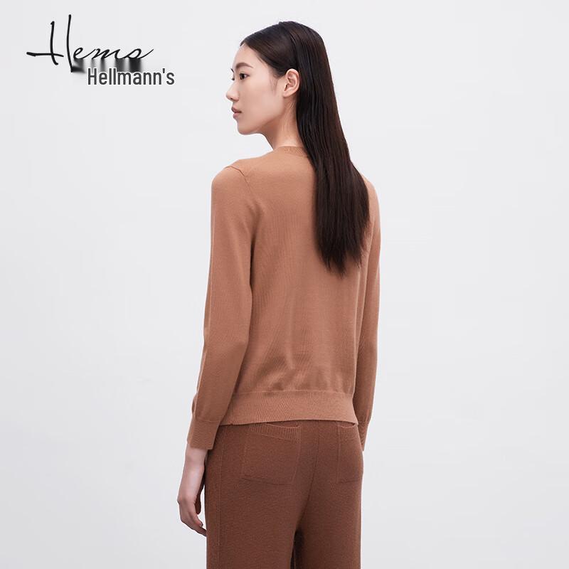 Women's Low Round Neck Long Sleeve Cashmere Sweater