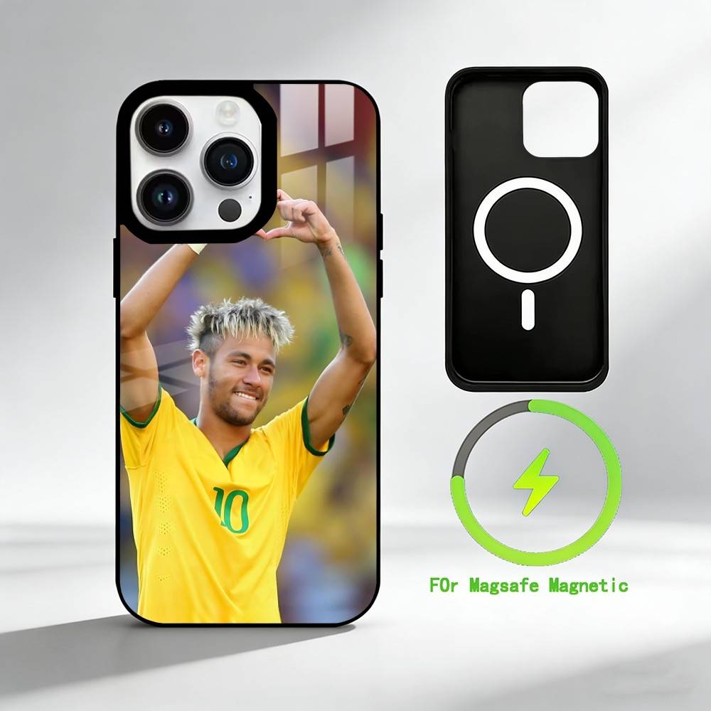N-Neymar Handyhülle Für iPhone 17 16 15 14 13 12 Pro Max Plus für Spiegel Wireless Magnetische Abdeckung