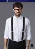 HISDERN Black Wide Gift Box Adjustable Elastic Secure with 6 Popular Gift BY Men's Y-Shaped Suspenders, 35mm, Stylish, Included, Strap, Clips, Item,