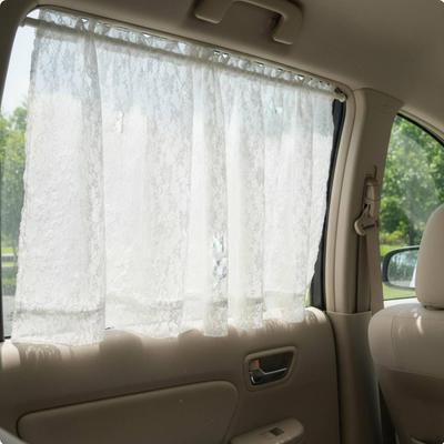 Lace Car Window Curtain Sun Protection Double Layer Sunshade Heat Insulation