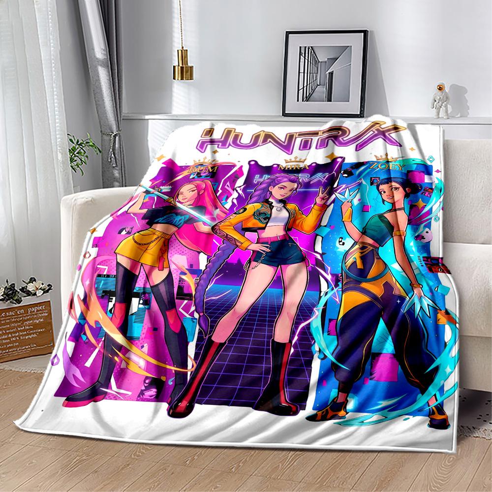 Huntrx Cyberpunk Fashion Blanket Comfortable Perfect for Sofa Seaside Bed for All Seasons Modern Style Unique Gift for Family and Friends Camping