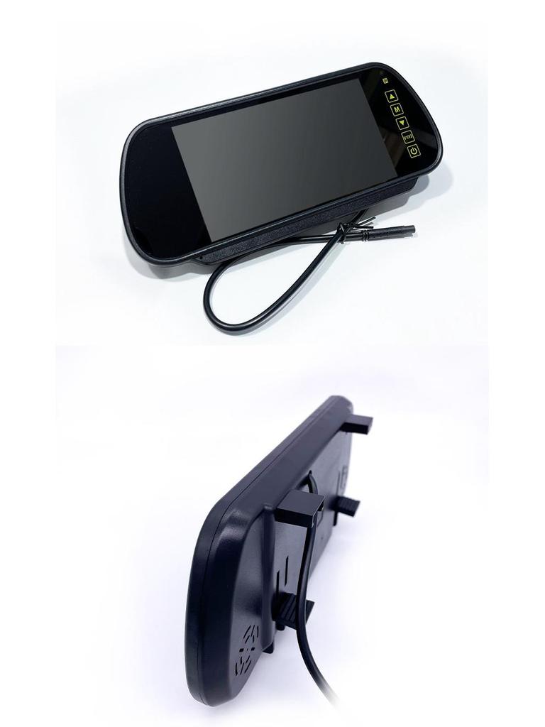 7-calowy monitor w lusterku wstecznym z krótką tablicą rejestracyjną i 7 światłami podczerwieni – bezprzewodowa kamera cofania