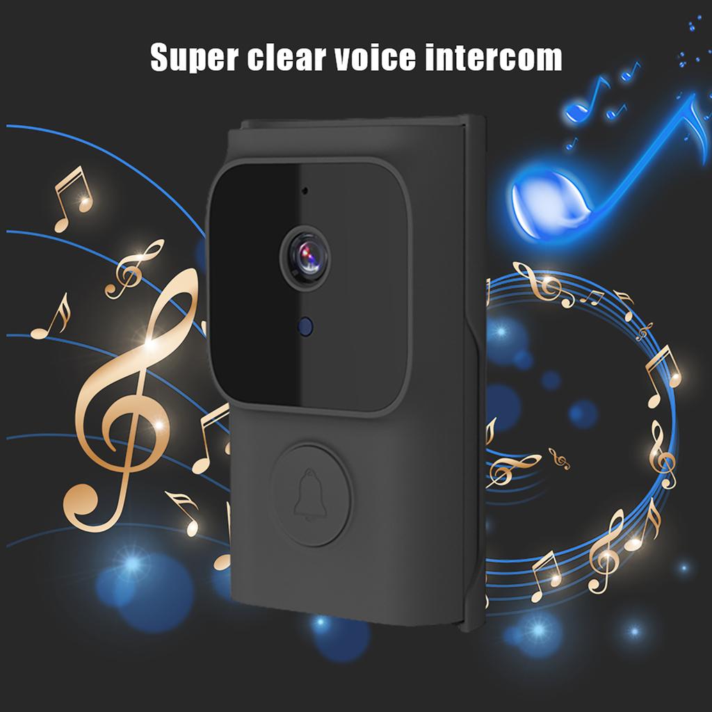 Video Doorbell Wireless Smart Doorbell Camera with Chime Tuya APP 2.4G WiFi 720P 2-Way Audio Infrared Night Viewing Wide Angle