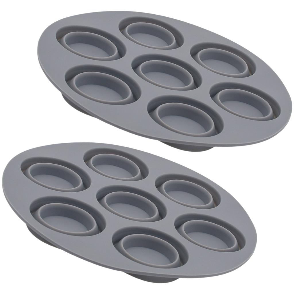 Air Fryers Compatible Silicone Muffin Mould Flexible Silicone Muffin Making Tray 7 Hole Nonstick Baking Molds