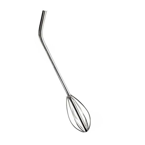 

2-in-1 Stainless Steel Straw And Blender Flexible Reusable Whisk Straw for DIY Creative Shapes Kitchen Essential for Coffee Shops Restaurants A