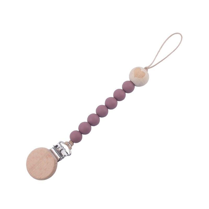 1 Piece Infant Baby Pacifier Clip Chain New Clay Crystal Anti-drop Chain for Baby Boy Girl Heart Nipple Clip Chain Baby Stuff
