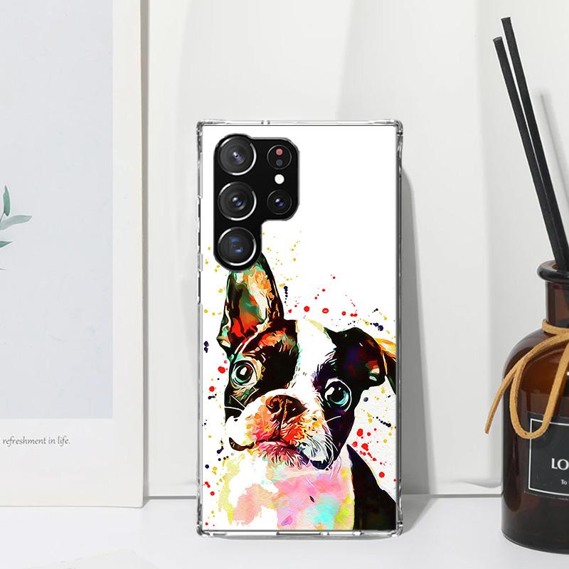 French Bulldog Dog Pug Phone Case For Samsung Galaxy S26 S25 Edge S24 FE S23 S22 Ultra S21 Plus S20 + Art Fundas Back Cover Gala