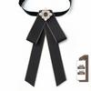 Korean Retro Bow Tie & Pearl Brooch - Women's Uniform Accessory