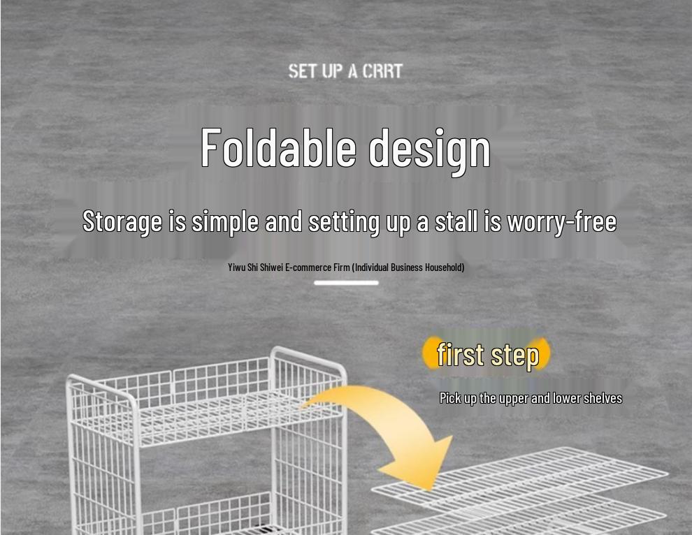 Faltbarer Straßenkarren: Eisgelee, Sushi & Wurstsnacks