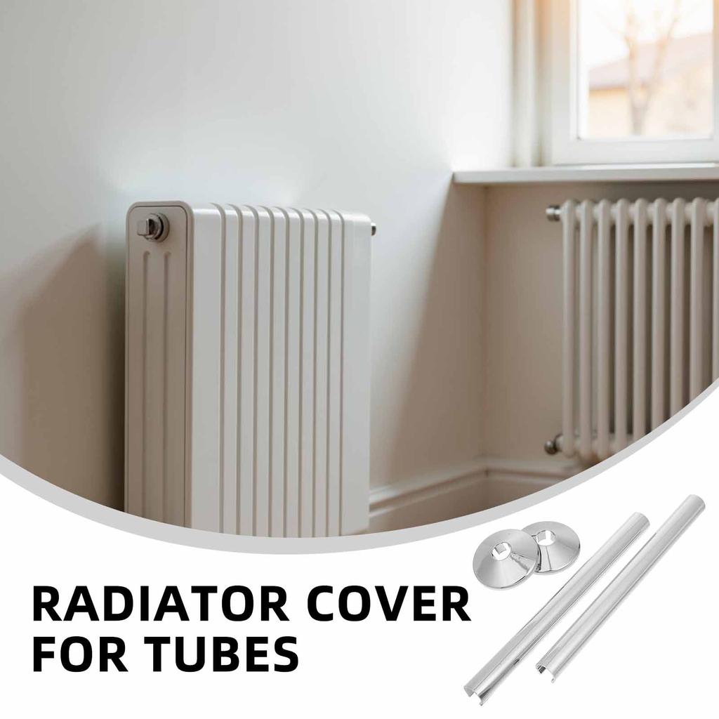 1 Set Plastic Radiator Pipe Covers Sturdy Abs Sleeve Central Heating Clip-On Decorative Cover For Home Improvement - Radiator