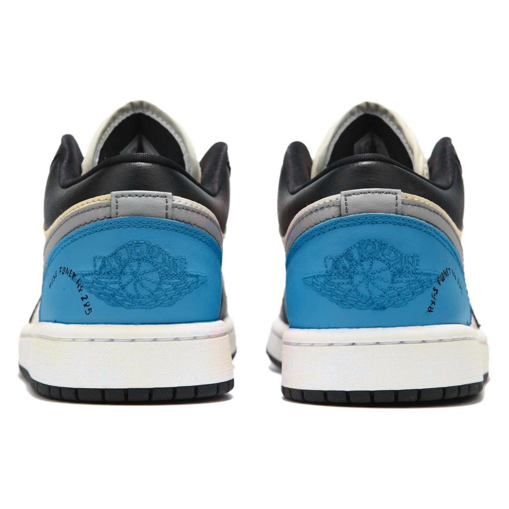 Jordan Air Jordan 1 Low top Vintage Basketball Shoes Women's Black Blue DC0774-101(Team24-)