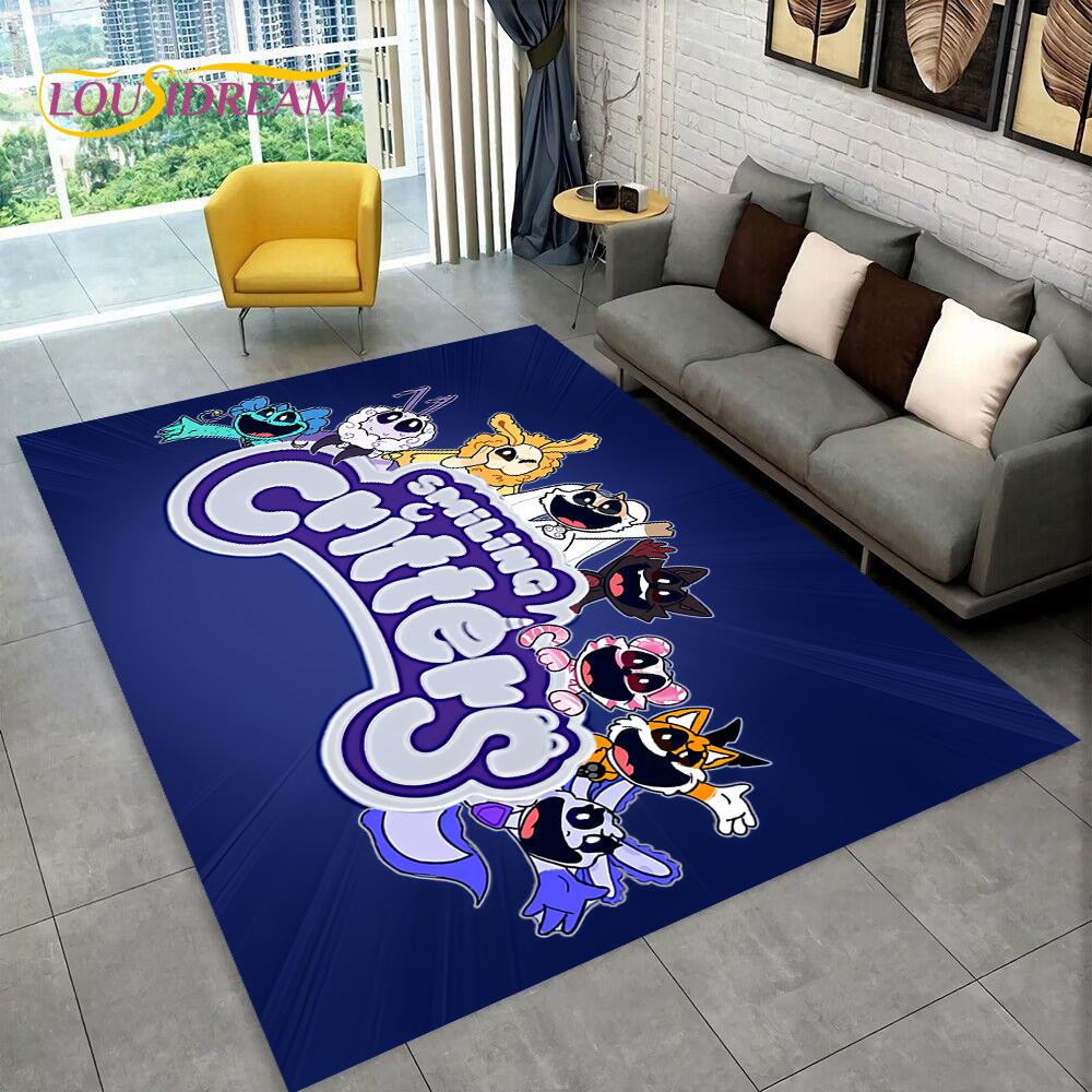 Niedliche S-Lächeln C-Kreaturen Nickerchen Bastel-Einhorn Cartoon Teppich Teppich für Schlafzimmer Wohnzimmer Zuhause Sofa Dekoration, Kinderdekor Fußmatte