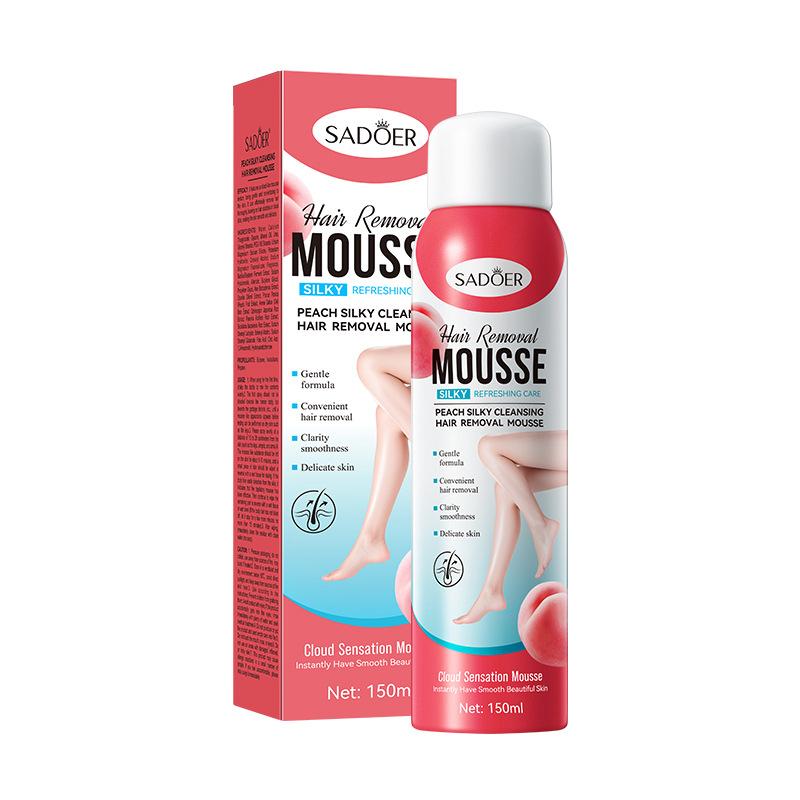 

Peach Silky Clear Hair Removal Mousse Boxed Aluminum Fill 150ml Hair Removal Cream Skin Care Products 150ML
