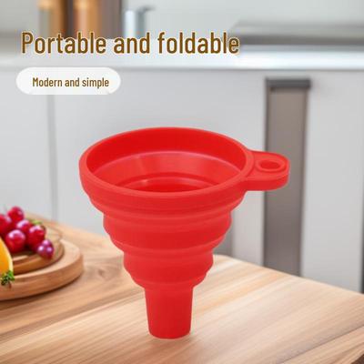 Tragbares Faltbares Silikon-Trichter-Set: Klein, Mittel, Groß mit Langhalsdesign