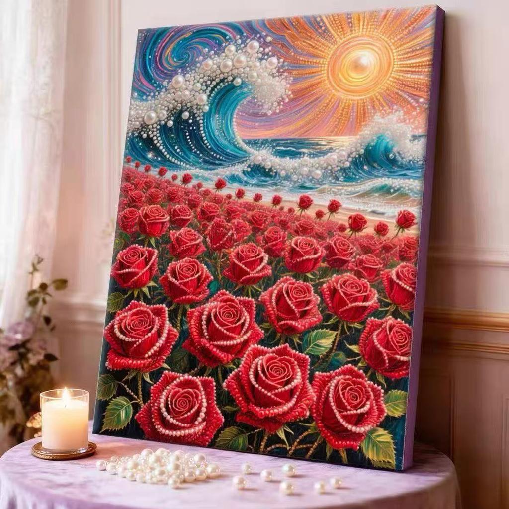 Decorative Painting Material Package, Handmade Diy National Style Ornament, Year Of The Horse Pearl Painting With Photo Frame, Living Room Entrance