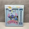 MINISO Cartoon Characters Set with Lock Cute Anime Lilo& Stitch Notebook Combination Hollow Out Hard Box Lock Book Gifts