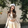 Women's Handmade Crochet Mohair Flower Beanie Hat