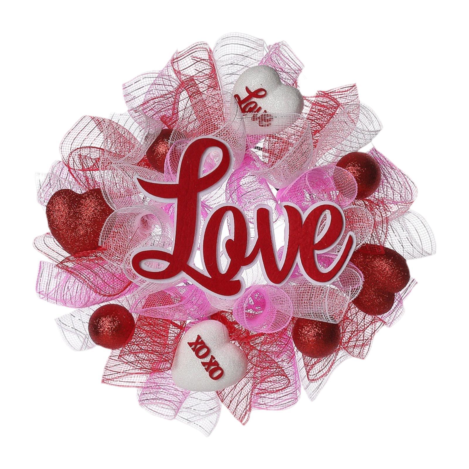 

Valentine s Day Wreath Hanging Ornament Party Favors Garland Creative розовый