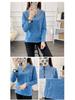 Plus Size Women's Stretch Velvet Fleece Stand-Up Collar Sweatshirt for Autumn/Winter