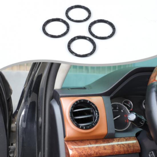 Mecha Glossy Black Air Vent Outlet Cover Trim Ring For Toyota Tundra 2014-