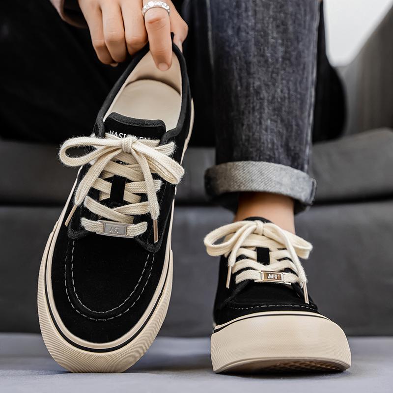 Men 's Casual Four Seasons Fashion Canvas Skateboarding Students Comfortable Sneakers Boys Trending Soft Sole Breathable Shoes