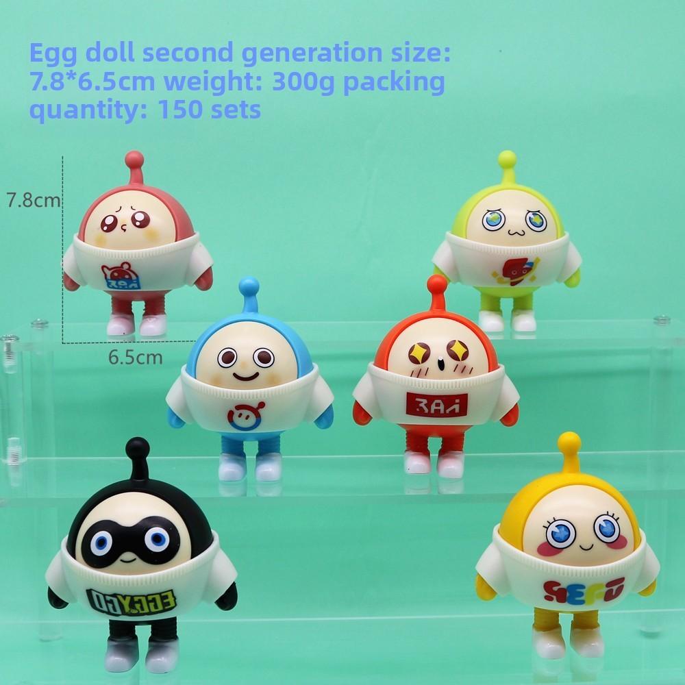 Egg Party Game Character Model Dolls Set With Fun Style For Playroom And Office Decor