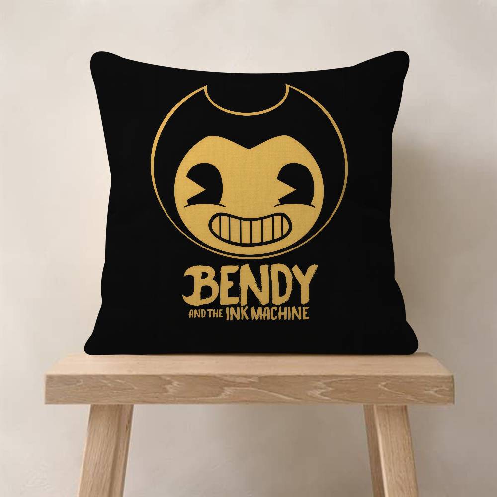 

Game BBendy and the Ink MMachine Cushion Cover Inches Farmhouse Decor Home Throw Pillow Covers for Couch Decorations 30x30cm