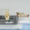 Creative Finger Gesture Sculpture And Miniature Wooden Sofa Model for Home Living Room Cabinet Shelf