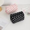 Heart Shape Travel Cosmetic Bag With Cotton Material For Women And Girls