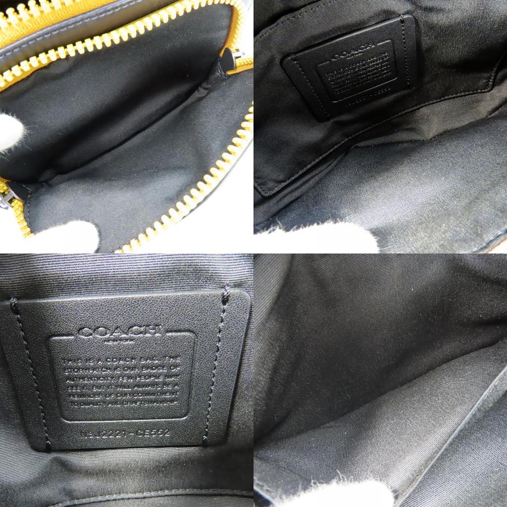 Gebrauchte COACH Umhängetasche CE552 Steppung und Coach-Stempel Leder Marineblau System mehrfarbig lässig