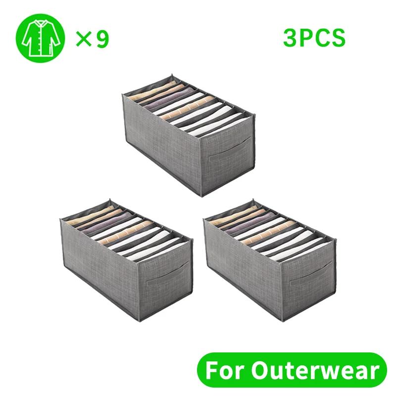 Closets Clothes Organizer Pants Jeans Storage Box Cabinet Organizer Drawers Underwear Socks T-Shirt Wardrobe Storage Organizers