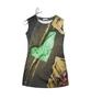 Seen Photo Frame Shirring Neck Dress (Road)