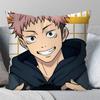 Double Sided Itadori Yuji Jujutsu Kaisen Pillow Case Anime Character Decor for Modern Bedroom Accents and Living Room Fan Displ