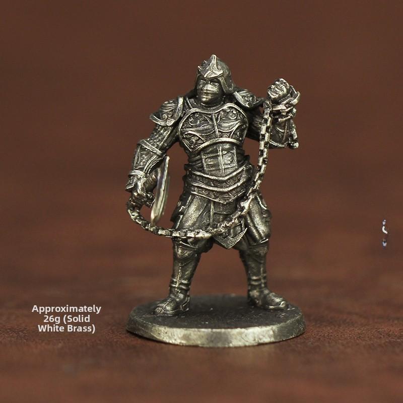 New Metal Chess Piece Samurai Ninja Ancient Soldier Model Toy Desktop Game Gift Display Piece Static Action Figure Collectible