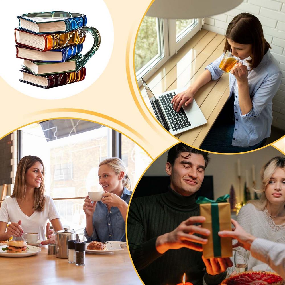 Reading Mug Book Coffee Cup Literary Themed Water Container For Best Friends Birthdays Teachers School Family Holidays