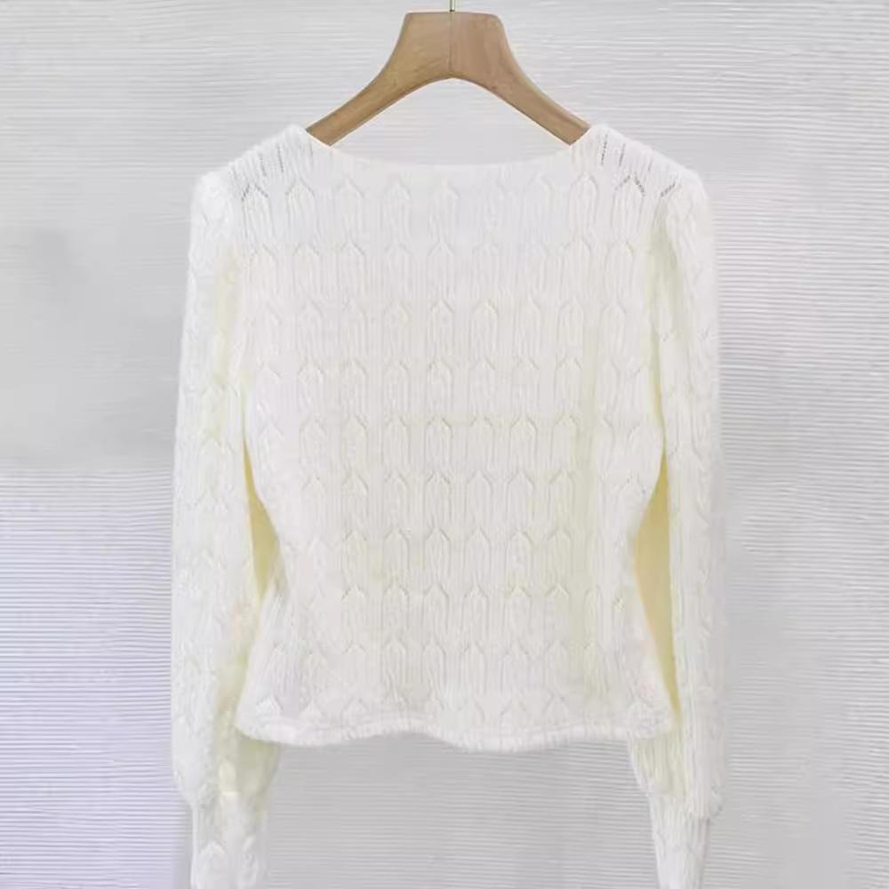 Cămașă de damă cu dantelă pentru dedesubt - Mânecă lungă, Slim, La modă pentru toamna și iarna 2023