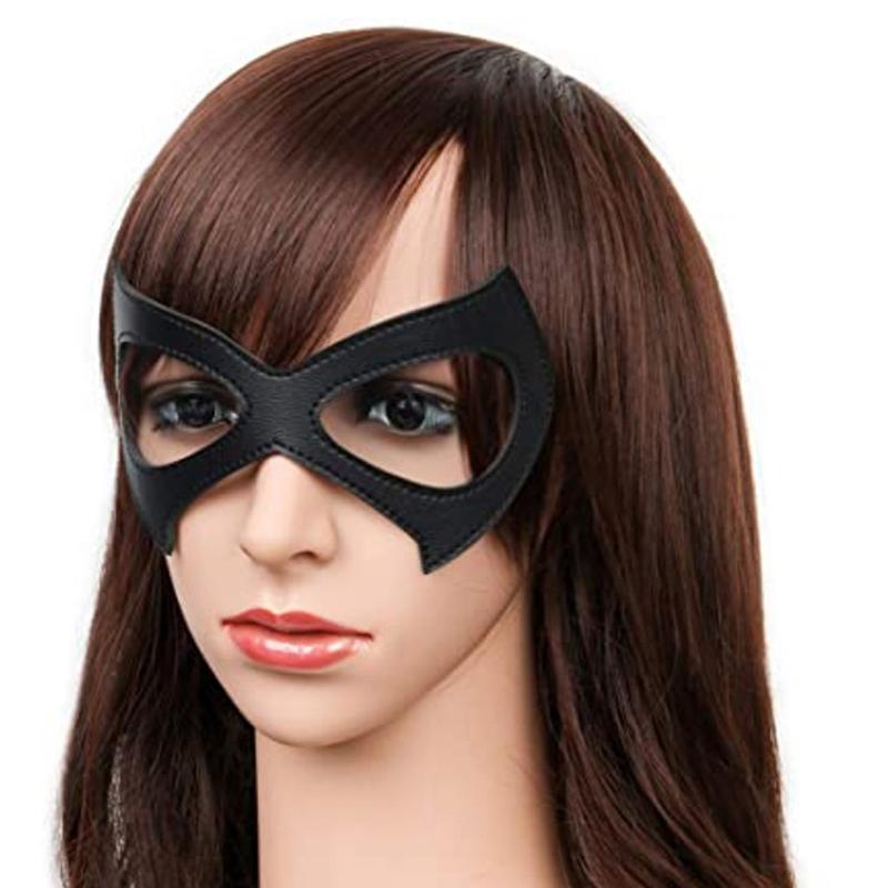 Cosplay Masks Costume Black Leather Eye Mask Cosplay Sexy Eye Mask Eyewear For Halloween Props