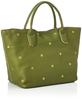 Cowhide dot embroidery tote bag OL [Perke] 08-00-07470 Women's
