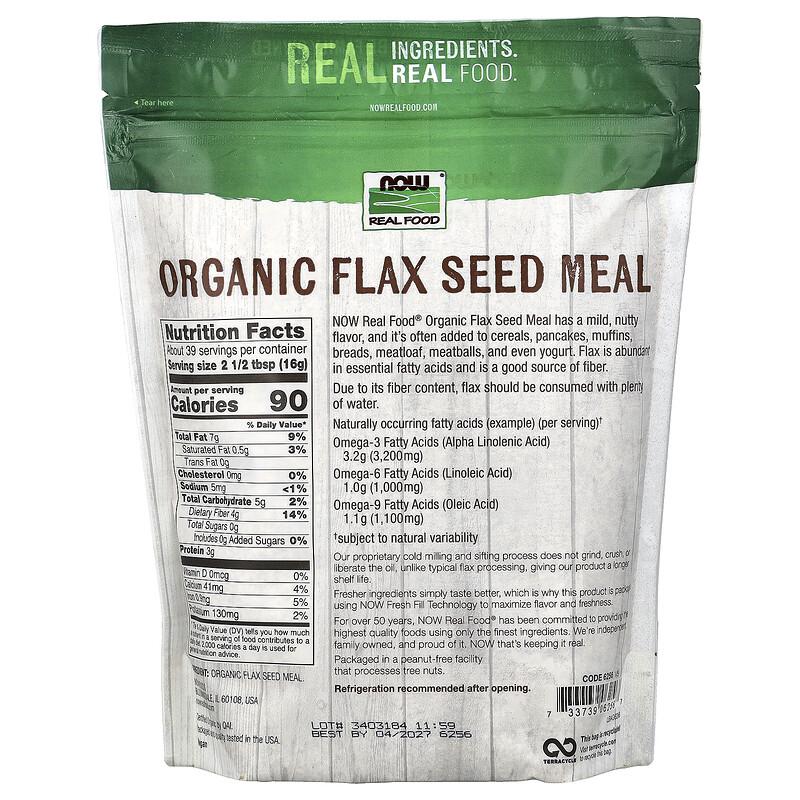 Real Food, Organic Flax Seed Meal, 22 oz (624 g)