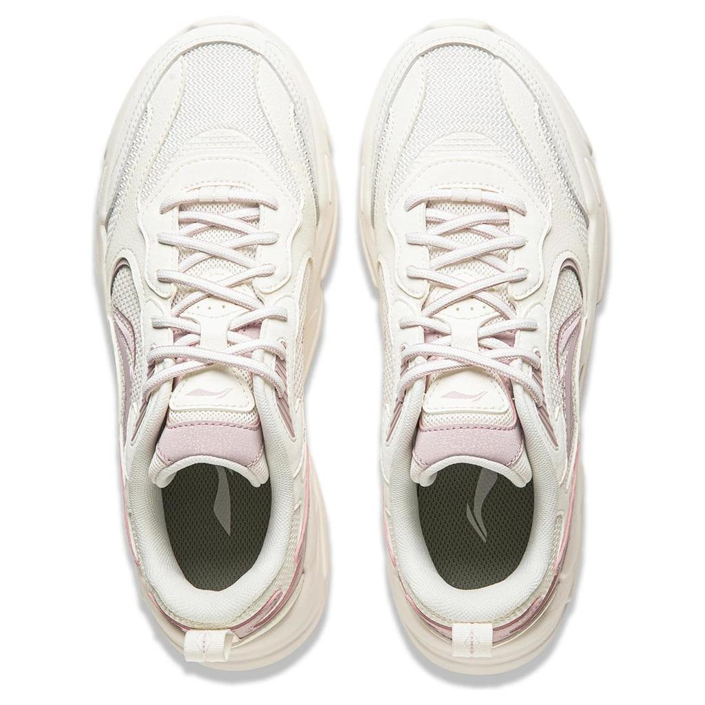 New LiNing Cloud Sea Anti Slip Wear Resistant Casual Shoes Women's White Pink AGCT428-1