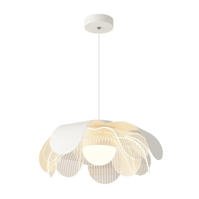 New Nordic Modern Flower LED Chandelier Eye Protection Dining Room Bedroom Simple Full Spectrum Dining Room Chandelier