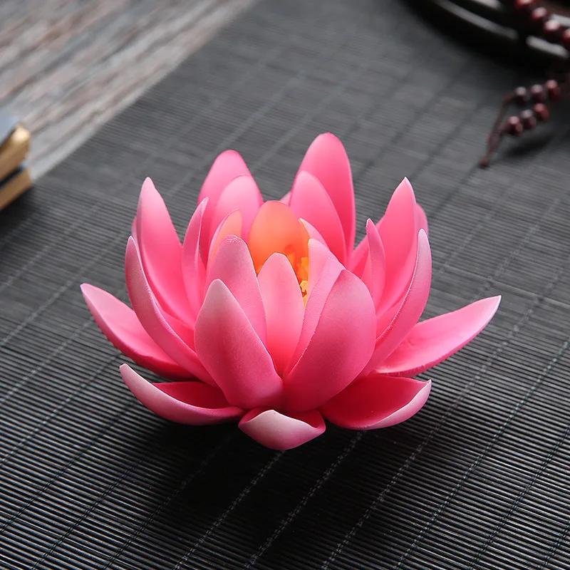 Y Ceramic Handicraft Stick Incense Burners Simulation Lotus Incense Holder Ornaments Zen Aromatherapy Tea Office Spiritual Decor
