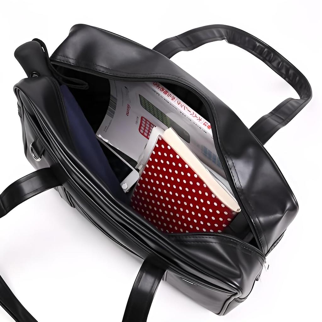 School Synthetic Bosdon A4 Student Large High Junior High Japanese Anime Cosplay Shoulder Everyday Use [Kawoly] Bag, Leather, Black, Student, JK,