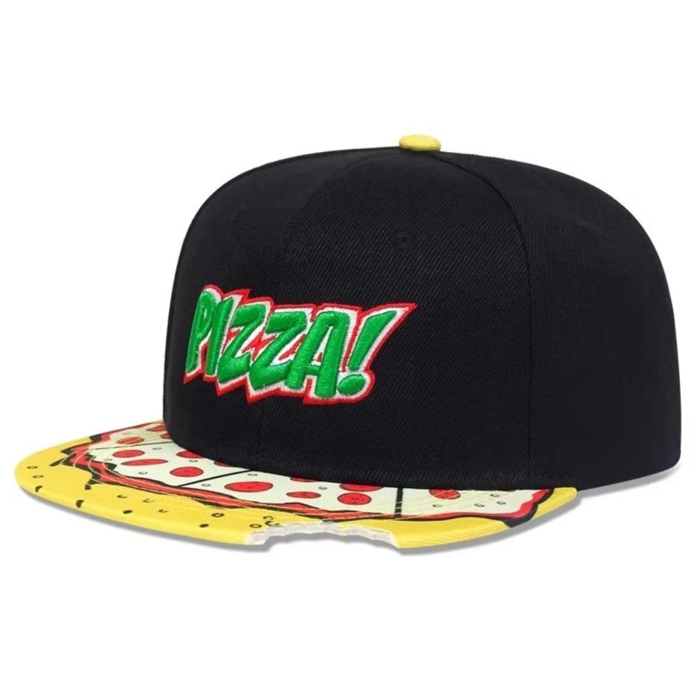 High Quality Casual Hip Hop Hats PIZZA Embroidery Adjustable Sunscreen Hat Breathable Snapback Hats Unisex