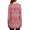 Vintage Print Long Sleeve for Women V-neck Button Down High Waist Irregular Long Sleeve Shirt Breathable Lightweight Soft Comfortable Work Top