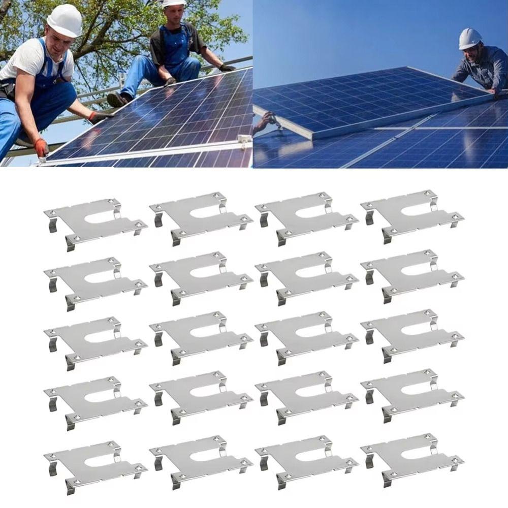100PCS High Temperature Resistant Solar Panel Spacer Solar Grounding Clip Washer  Photovoltaic
