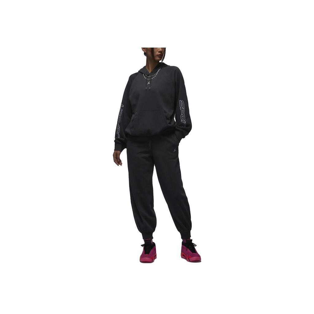 Jordan Fleece Joggers With Cuffed Ankles Women Bottoms Black FD7377-010