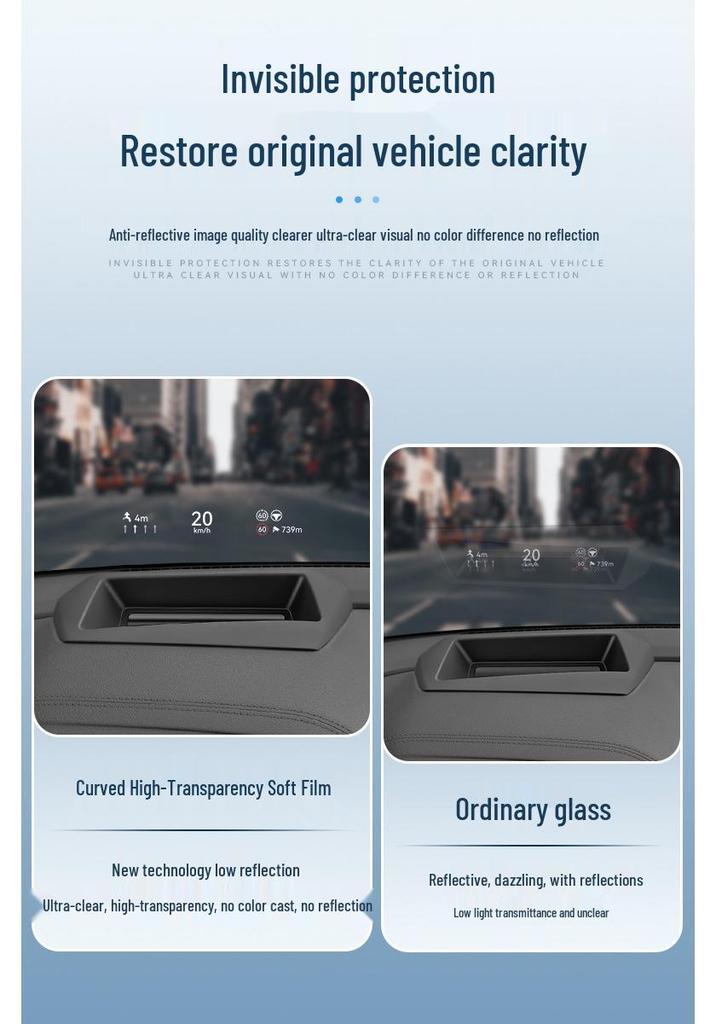 Dustproof HUD Protector Cover for Geely Xingyue L - Premium Car Decoration